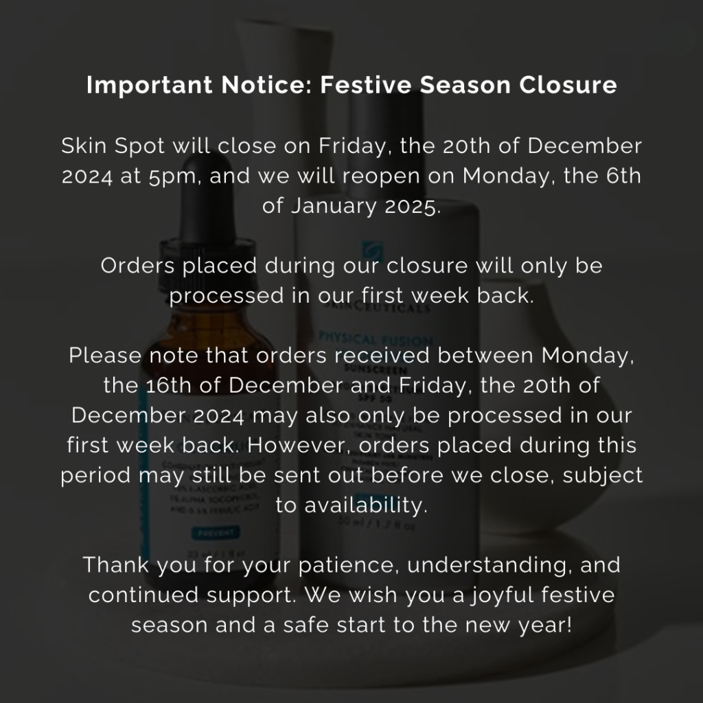 Festive Season Closure (20 December 2024 - 06 January 2025)