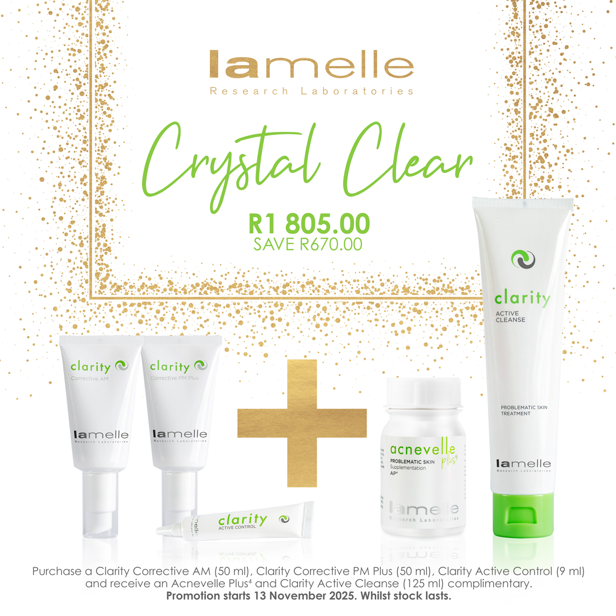 Lamelle Festive Promotion Clarity Crystal Clear Gift Set